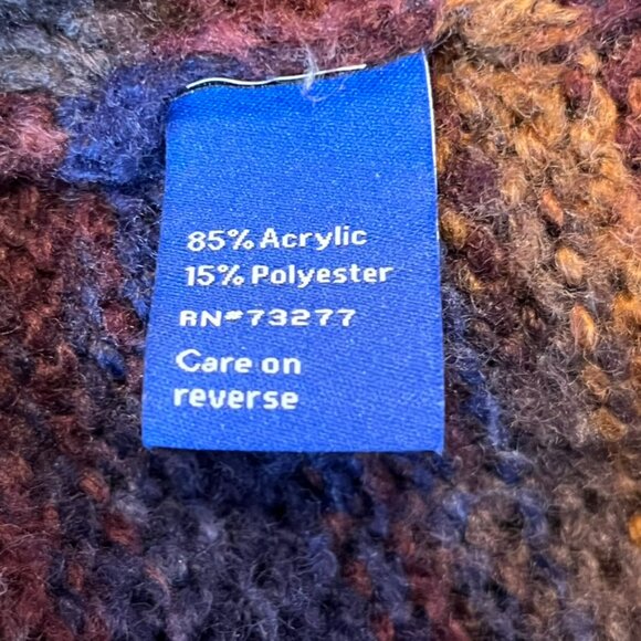 Apt. 9 multicolor cowl neck tunic sweater S - Picture 4 of 7